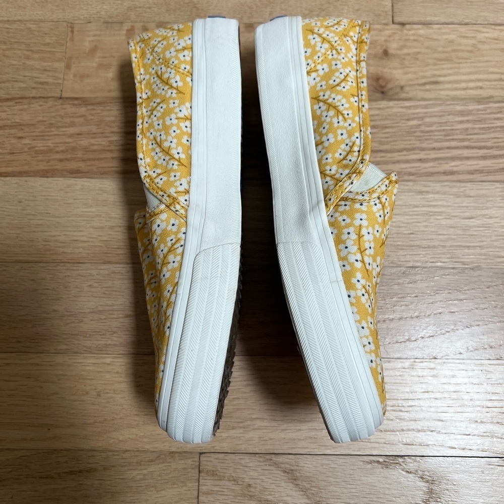 Keds Women’s Yellow Floral Double Decker Slip on Sneakers 6 - Picture 6 of 12
